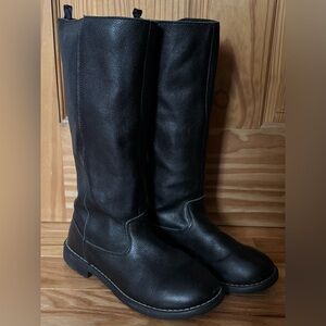 GAP Black Leather Tall Riding Boots, Size US 4, EU 34